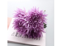 Bukiet CHRYZANTEMA 5 kwiatów (15 cm) całość 45 cm FIOLETOWA