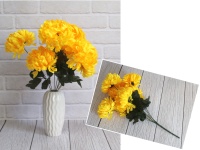 Bukiet CHRYZANTEMA pompon 7 kwiatów (wys. 53 cm, kwiat 11 cm) - ŻÓŁTY