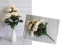 Bukiet CHRYZANTEMA 9 kwiatów (wys. 47 cm, kwiat 10 cm) - KREMOWY #2