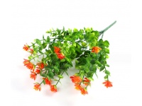 Bukiet mini RÓŻYCZKI 7 łodyg 35 cm małe kwiaty POMARAŃCZOWO-CZERWONE - 1 szt