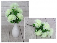 Bukiet sztuczny chryzantema 7 kwiatów 35 cm odcienie zieleni