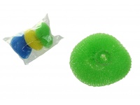 Druciak, zmywak plastikowy MIX KOLOR 7 cm - kpl 3 szt