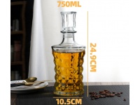 Karafka szklana 750 ml zdobiona 24,9x10,5 cm
