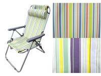 Krzesło, fotel składany plażowy w kolorowe PASKI 2 stopnie regulacji mix kolor 94x55x40 cm