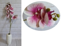 Kwiat STORCZYK silikonowy jak naturalny podwójna łodyga 8 kwiatów (9-7cm) 65 cm #9 -CIEMNY RÓŻ