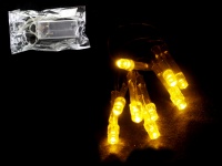 Lampki choinkowe tradycyjne 10 LED 2 m na baterie - ŻÓŁTE