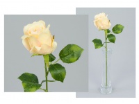 Róża gałązka 47x7,5 cm #018 kremowo-brzoskwiniowa
