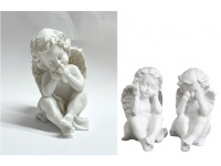 Aniołek ceramiczny "Nie mówię", "Nie patrzę", "Nie słucham" 9x5 cm - 1 szt