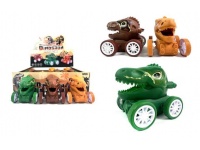 Autko samochód głowa DINOZAURA z napędem 8x8 cm  - mix