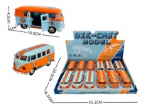 Auto metalowe z napędem AUTOBUS 10,5x4,2x4 cm - mix kolor