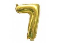 Balon foliowy ZŁOTA CYFRA 7 (40 cm)
