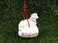 Baranek Wielkanocny plastikowy Alleluja 14x8x5 cm (103)