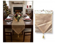 Biieżnik, szarfa na stół świąteczny, bożonarodzeniowy JODEŁKA 180x35 cm ŁOSOSIOWY
