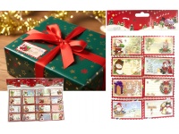 Bilecik, naklejka do prezentów zestaw 8 bilecików na blistrze 28x18 cm PROSTOKĄTNE