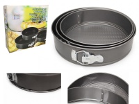 Blachy Tortownice, formy do pieczenia OKRĄGŁE 28,26,24 cm - kpl 3 szt (II GATUNEK)
