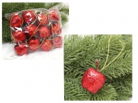 Bombka styropianowa - 3 cm JABŁKO CZERWONE - kpl 12 szt