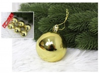 Bombki 5 cm ZŁOTE - kpl 6 szt