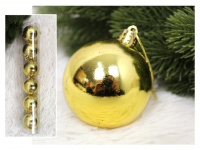 Bombki tuba 5 cm ZŁOTE - kpl 6 szt