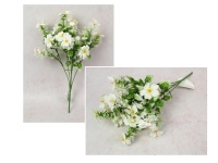 Bukiet AZAILA wys. 33 cm, 5 łodyg (kwiat 4x1 cm) BIAŁA