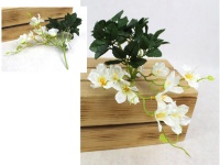 Bukiet, bukiecik PODŁUŻNY drobne kwiatki 20x25 cm (główka 5 cm) - BIAŁY