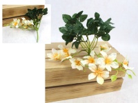 Bukiet, bukiecik PODŁUŻNY drobne kwiatki 20x25 cm (główka 5 cm) - BRZOSKWINIOWY