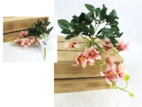 Bukiet, bukiecik PODŁUŻNY drobne kwiatki 20x25 cm (główka 5 cm) - RÓŻOWY BRUDNY