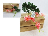 Bukiet, bukiecik PODŁUŻNY drobne kwiatki 20x25 cm (główka 5 cm) - RÓŻOWO-KREMOWY