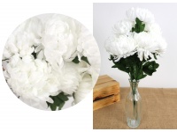 Bukiet CHRYZANTEMA wys. 48 cm 9 łodyg (9 kwiatów 11 cm) BIAŁA