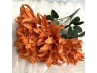 Bukiet CHRYZANTEMA 7 łodyg i 7 kwiatów (12 cm) POMARAŃCZOWA 45 cm