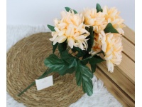 Bukiet CHRYZANTEMA wys. 36 cm 7 łodyg (7 kwiatów 10,5 cm) BRZOSKWINIOWA