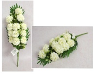 z Bukiet CHRYZANTEMA wys. 50 cm, 12 łodyg (12 kwiatów 6x2,5 cm) ŚMIETANOWA