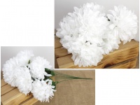 Bukiet CHRYZANTEMA wys. 58 cm 7 łodyg (7 kwiatów 13 cm) BIAŁY