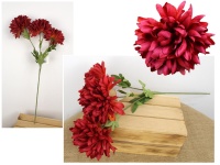 z Bukiet CHRYZANTEMA wys. 65 cm (3 kwiaty 13x6 cm) BORDOWA