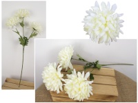 z Bukiet CHRYZANTEMA wys. 65 cm (3 kwiaty 13x6 cm) ECRU