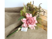 Bukiet DALIA 40 cm z dodatkami (główka 14 cm)  RÓŻOWY