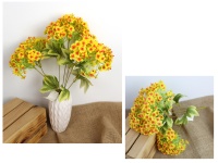 Bukiet DROBNE KWIATKI wys. 47 cm, 7 łodyg (kwiat 2,5x0,5 cm) ŻÓŁTY