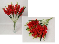 Bukiet FREZJA wys. 50 cm, 9 łodyg (kwiat 19x6 cm) CZERWONA