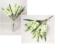 Bukiet FREZJA wys. 50 cm, 9 łodyg (kwiat 19x6 cm) ŚMIETANOWA