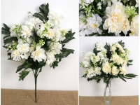 Bukiet Gardenia wys. 53 cm, 12 łodyg (kwiat 5,5-10 cm) BIAŁY, KREMOWY mix