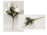 Bukiet GERBERA wys. 32 cm, 5 łodyg (15 kwiatów 4-2,5 cm) BIAŁA