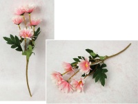 Bukiet GERBERA wys. 41 cm, 5 łodyg (5 kwiatów 6x3 cm) RÓŻOWA