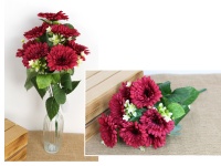 Bukiet GERBERA wys. 44 cm, 9 łodyg (9 kwiatów 9x2,5 cm) cCZERWONA
