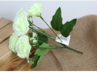 Bukiet GOŹDZIK wys. 28 cm, 5 łodyg (kwiat 5,5x3 cm) LIMONKOWY