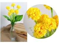 Bukiet GOŹDZIK wys. 38 cm 6 łodyg (9 kwiatów 4,5 cm) ŻÓŁTY