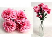 Bukiet GOŹDZIK wys. 40 cm 7 łodyg (11 główek 4-8 cm) RÓŻOWY