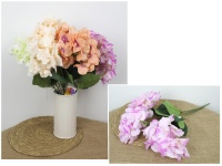 Bukiet HORTENSJA 3 łodygi, wys. 48 cm (pęczek kwiatów 15 cm) - mix kolor 1 szt