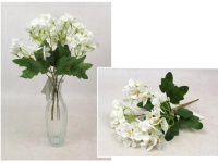 Bukiet HORTENSJA wys. 30 cm, 5 łodyg (5 kwiatów 8x6 cm) BIAŁA