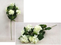 Bukiet HORTENSJA wys. 68 cm, 5 łodyg (5 kwiatów 9x7 cm) BIAŁA