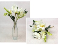 Bukiet IRYS wys. 32 cm, 7 łodyg (7 kwiatów 10x5 cm) BIAŁY