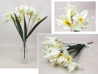 Bukiet IRYS wys. 50 cm, 5 łodyg (15 kwiatów 11x5 cm) BIAŁY